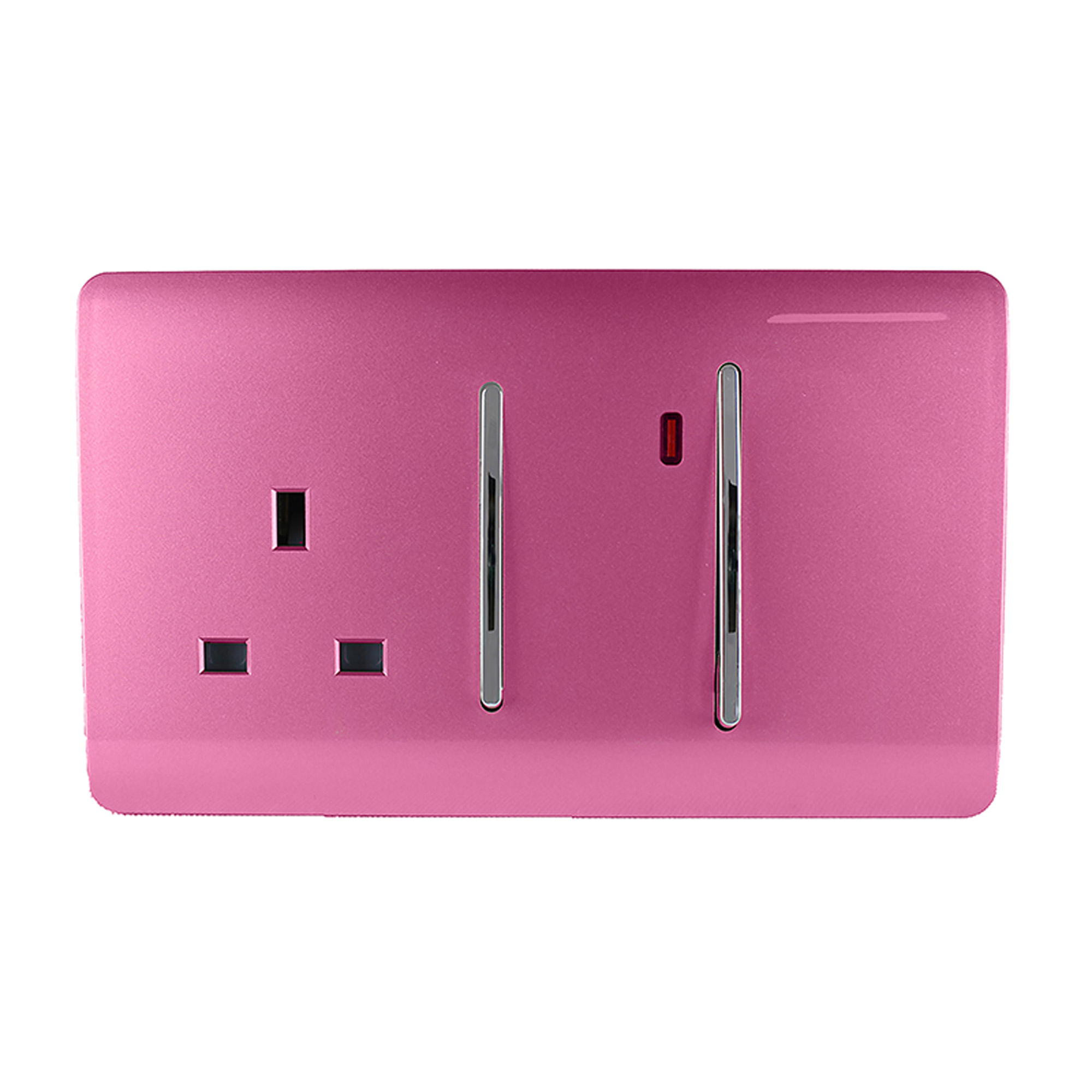 ART-WHS213PK  45A Double Pole Switch With Socket & Neon Pink